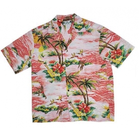 TWO PALMS OCEAN CORAL RAYONNE