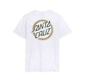 T SHIRT VILE DOT WHITE SANTA CRUZ