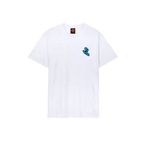 SCREAMING HAND CHEST T WHITE