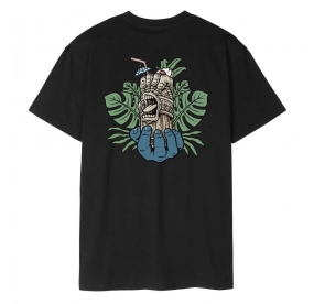 TIKI HAND STRIP TEE BLACK