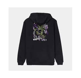 DAMAGED HAND HOOD BLACK