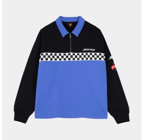 PODIUM 1/4 ZIP CREW BLK/SAPHIR