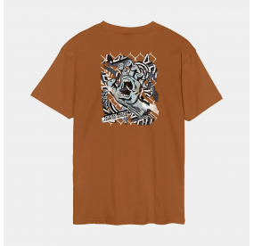 DAMAGED HAND TEE RUST