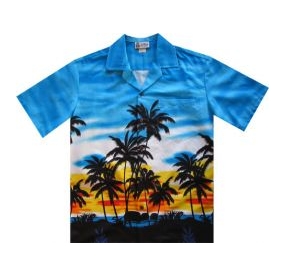 CHEMISE ALOHA REPUBLIC VINTAGE BLUE